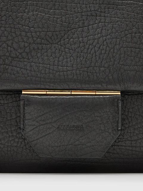 AllSaints torebka skórzana ONDINE kolor czarny W113XC