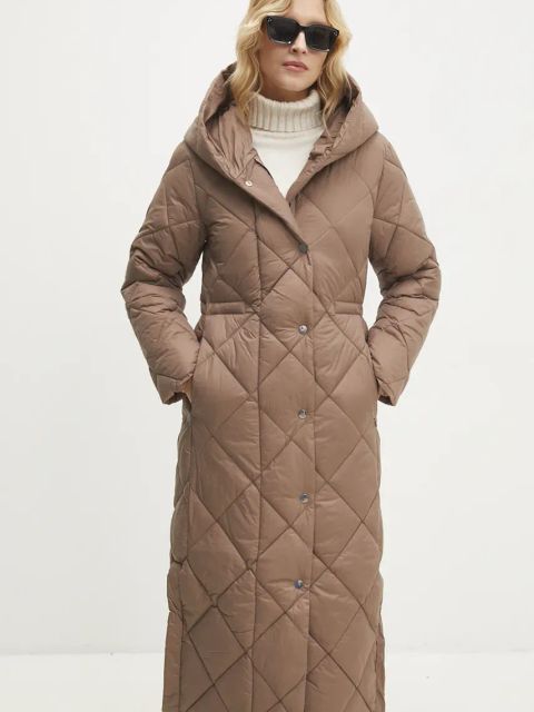 Answear.LAB kurtka damska kolor beżowy przejściowa