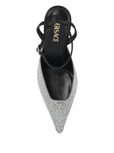 Versace 85mm Crystal La Medusa slingback pumps - Silver - zdjęcie produktu nr 2