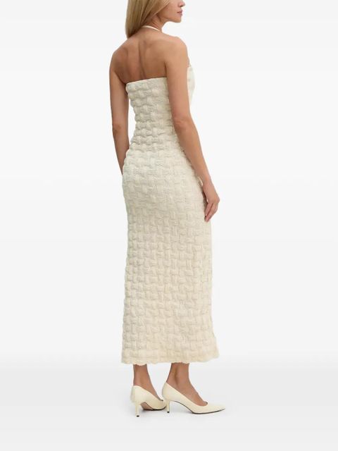 Nanushka textured halterneck dress - Neutrals