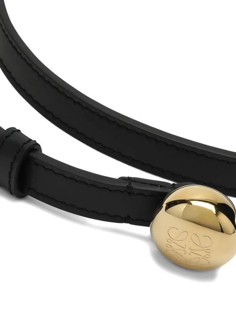 LOEWE leather logo belt - Black - zdjęcie produktu nr 2