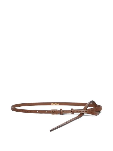 Max Mara leather skinny belt - Brown - zdjęcie produktu nr 1