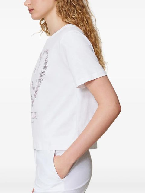 TWINSET smiley-heart graphic T-shirt - White - zdjęcie produktu nr 2