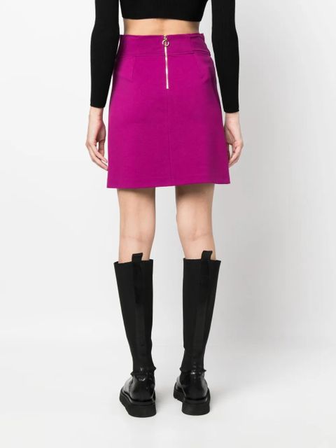 PINKO panelled high-waisted skirt - Purple