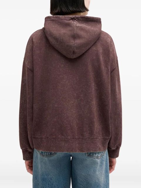 GANNI graphic-print hoodie - Brown