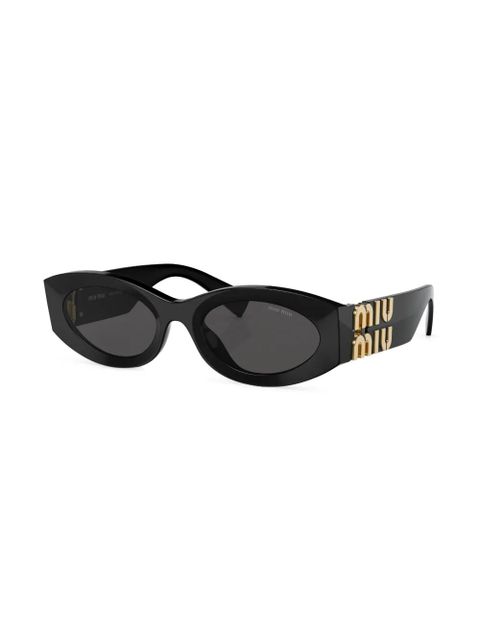 Miu Miu Eyewear Glimpse oval-frame sunglasses - Black - zdjęcie produktu nr 2