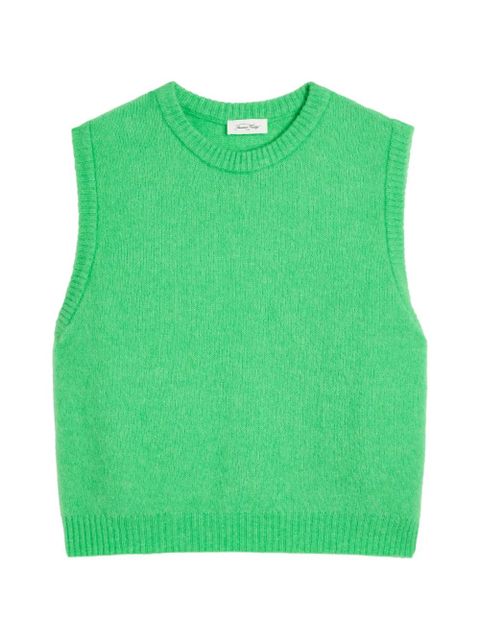 American Vintage Vitow ribbed knitted tank top - Green - zdjęcie produktu nr 1