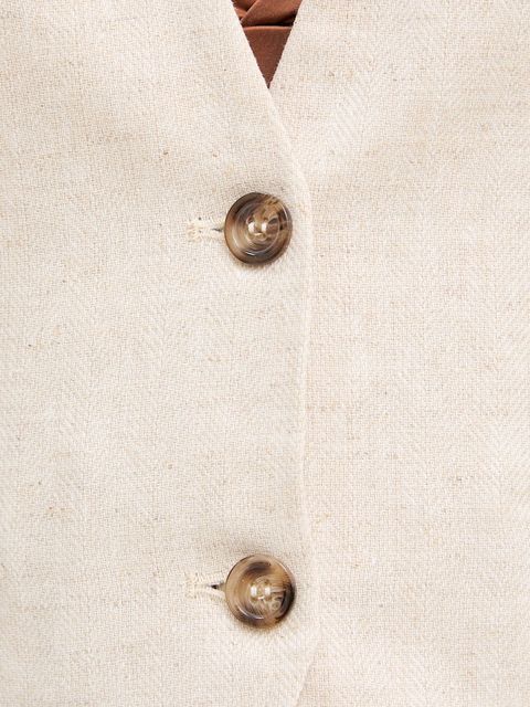 Fracomina kamizelka z dodatkiem lnu