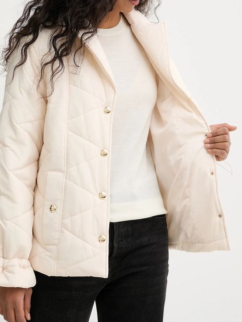 Liu Jo kurtka kolor beżowy przejściowa TA6225 T324A