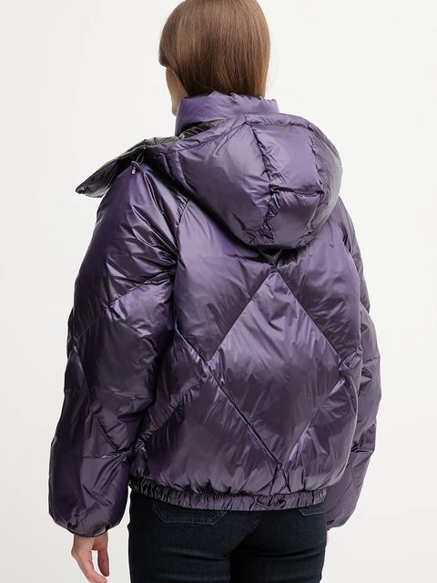 Lacoste kurtka puchowa kolor fioletowy zimowa oversize BF5326 - zdjęcie produktu nr 2