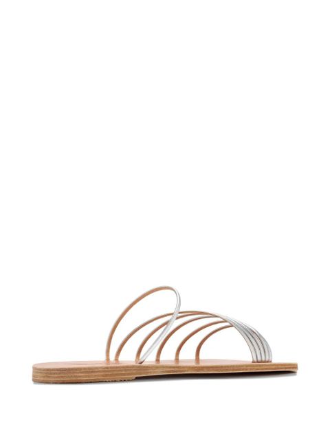 Ancient Greek Sandals Adriani metallic leather five-strap flat sandals - Silver - zdjęcie produktu nr 2