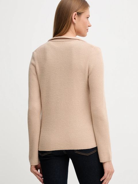 United Colors of Benetton kardigan z dodatkiem wełny kolor beżowy 1235D6934