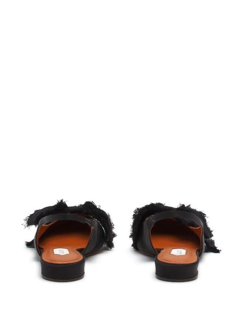 Lanvin satin slingback ballerina shoes - Black