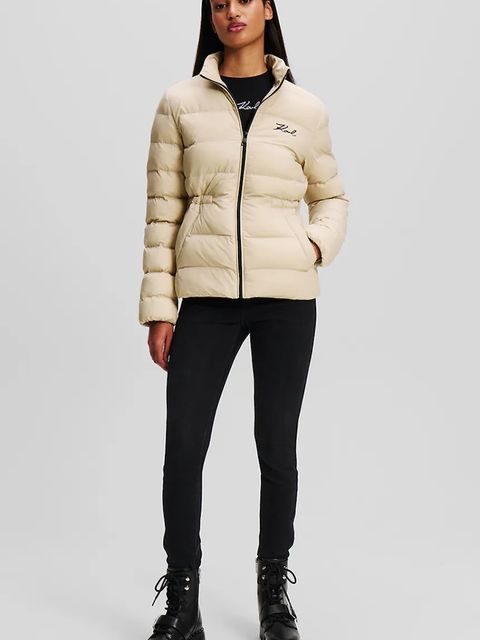 Karl Lagerfeld kurtka damska kolor beżowy A1W15049