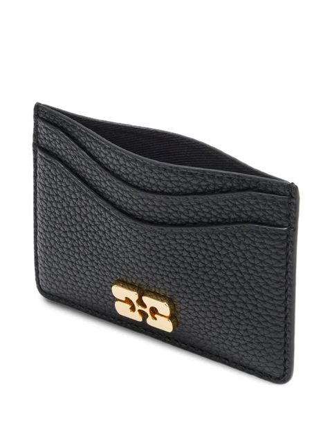 GANNI Bou logo card holder - Black