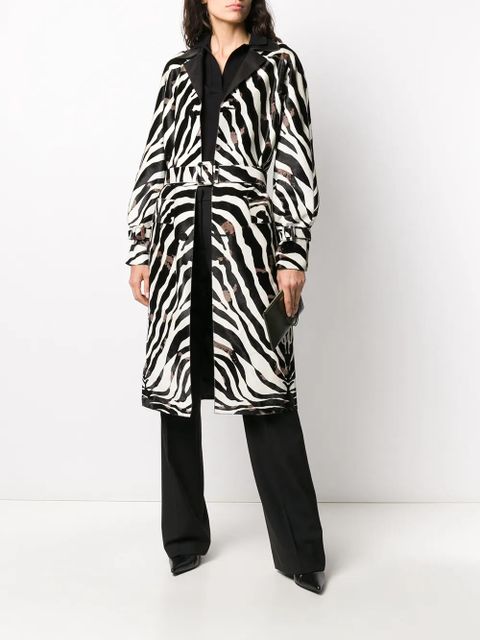 Tod's zebra print calf hair trench coat - Black - zdjęcie produktu nr 2