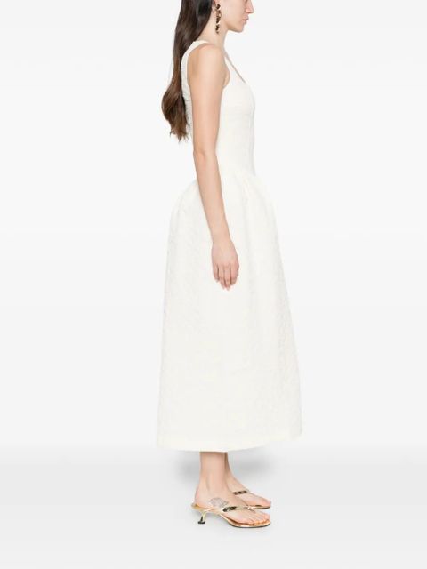 ROTATE BIRGER CHRISTENSEN square-neck midi dress - Neutrals