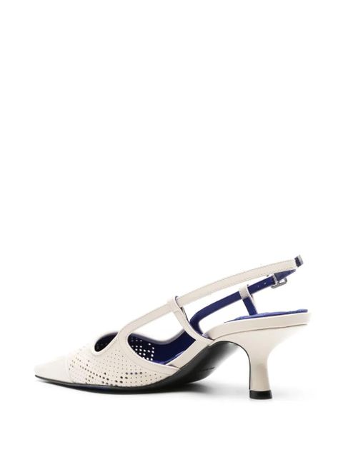Burberry Chisel 50mm slingback pumps - White