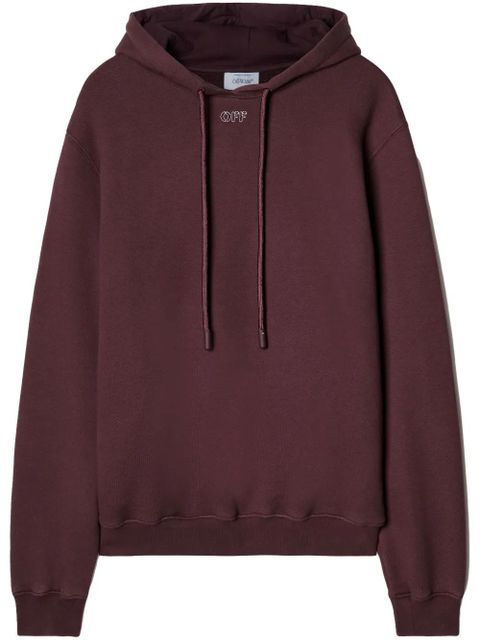 Off-White Arrows-embroidered cotton hoodie