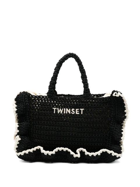 TWINSET ruffled tote bag - Black - zdjęcie produktu nr 1