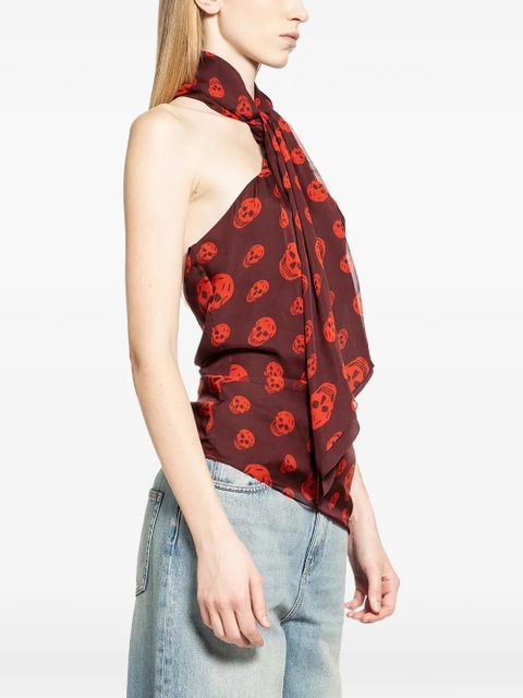 Alexander McQueen high neck twisted top - Brown - zdjęcie produktu nr 2