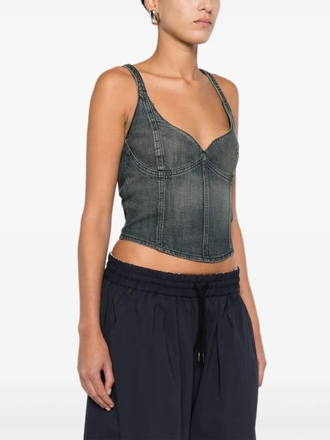 Balenciaga denim bustier top - Blue