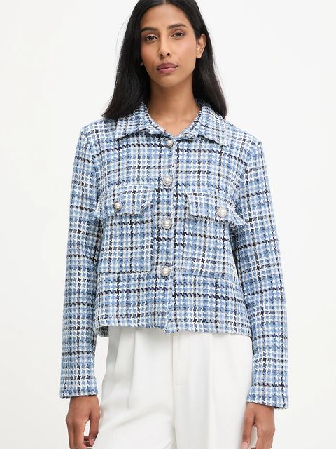 Answear.LAB marynarka kolor niebieski jednorzędowa wzorzysta - zdjęcie produktu nr 1