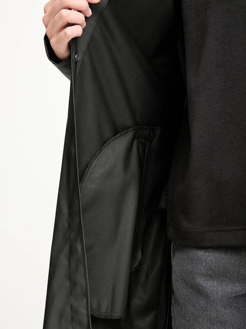 Rains kurtka 12040 A-Line Longer W Jacket kolor czarny przejściowa 12040