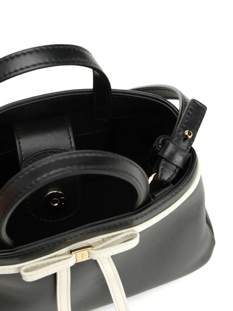 Ferragamo bow top-handle tote bag - Black