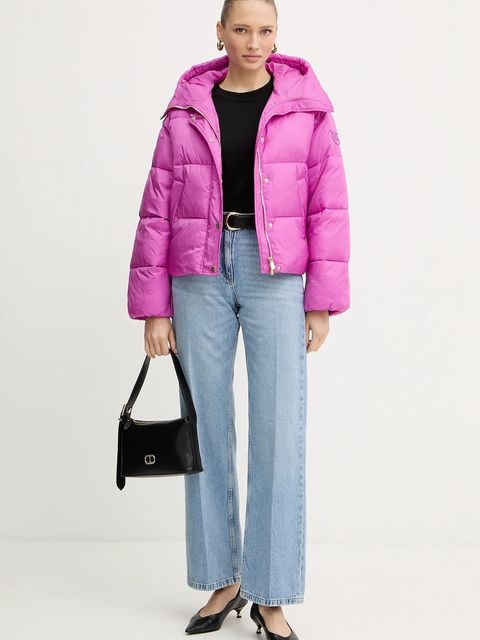 Pinko kurtka kolor różowy zimowa oversize 105656 A2TF - zdjęcie produktu nr 2