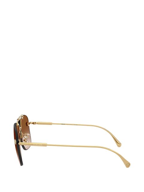 Versace Eyewear browline medusa sunglasses - Brown