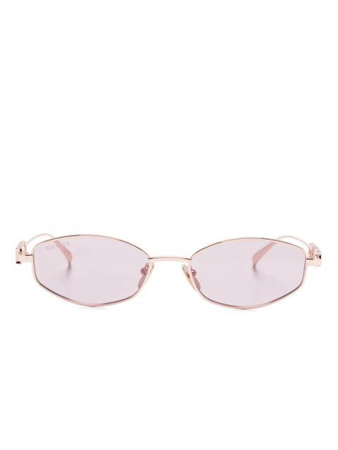 Gucci Eyewear oval-frame sunglasses - Gold - zdjęcie produktu nr 1