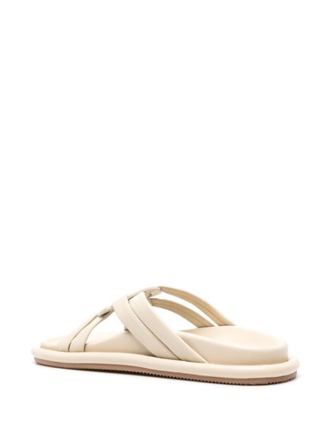 Moncler Bell interwoven-straps slides - Neutrals