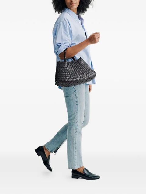 DRAGON DIFFUSION small Santa Croce woven tote bag - Black - zdjęcie produktu nr 2