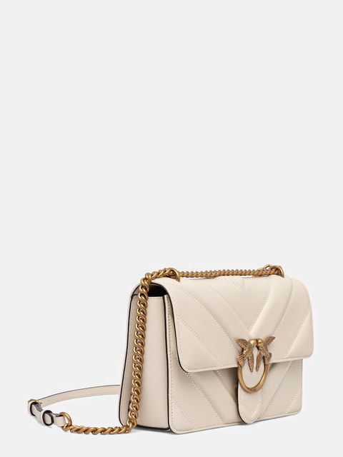 Pinko torebka skórzana kolor beżowy 104549 A2OS