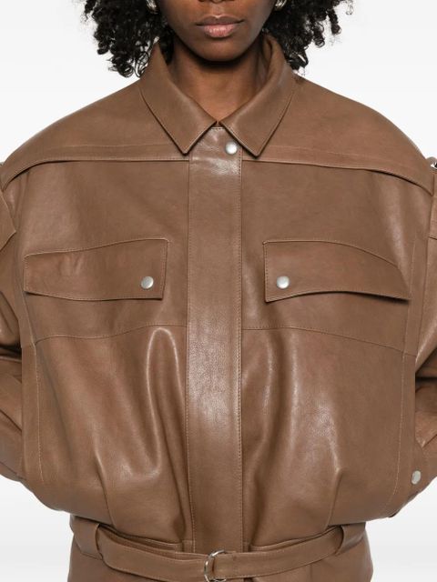 Magda Butrym button belted jacket - Brown