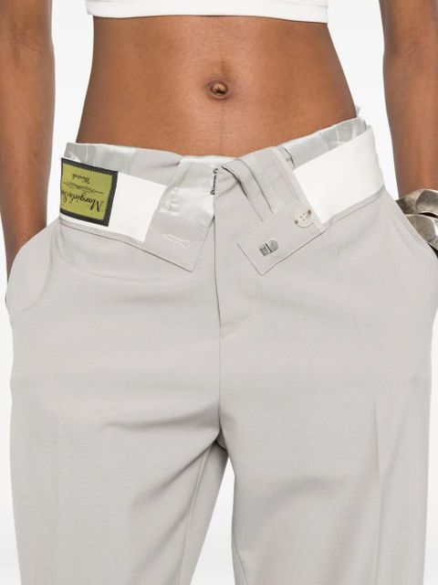 MM6 Maison Margiela asymmetric-waistband trousers - Grey