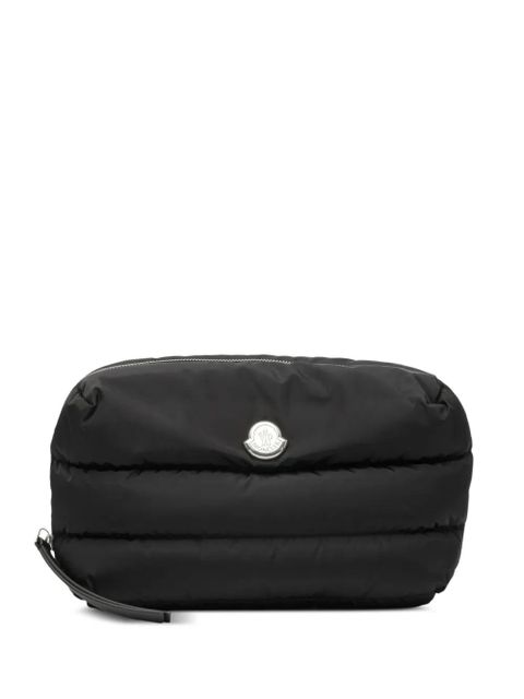 Moncler Caradoc padded logo-plaque make up bag - Black - zdjęcie produktu nr 1