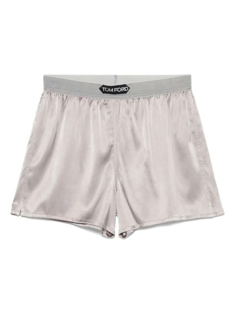 TOM FORD logo-waistband shorts - Grey - zdjęcie produktu nr 1