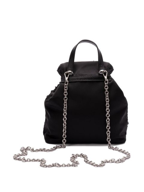 Prada enamel triangle-logo backpack - Black - zdjęcie produktu nr 2