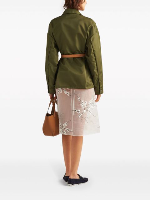 Prada Re-Nylon belted jacket - Green
