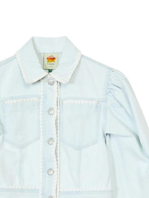 FARM Rio puffed sleeves trim jacket - Blue - zdjęcie produktu nr 2