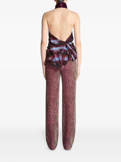 DRIES VAN NOTEN halterneck top - Red