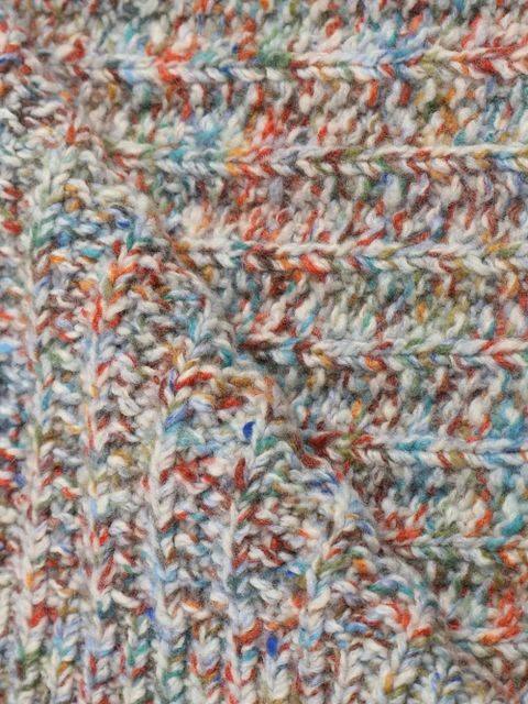 LOEWE logo-patch ribbed scarf - Neutrals