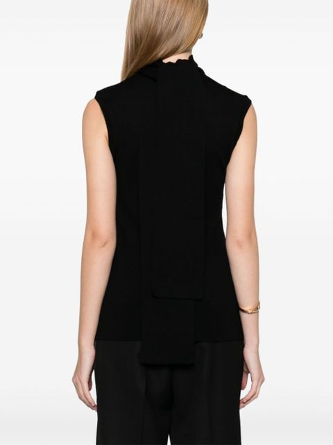 TOTEME scarf-detailing sleeveless top - Black