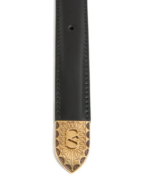 Valentino Garavani VLogo leather belt - Black
