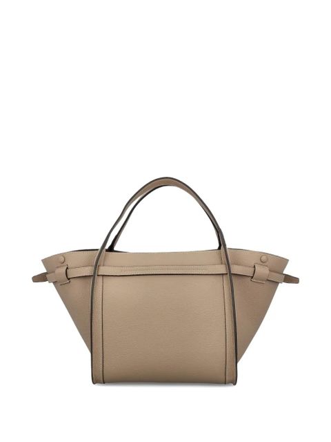 Tod's small metal-detail leather tote bag - Neutrals