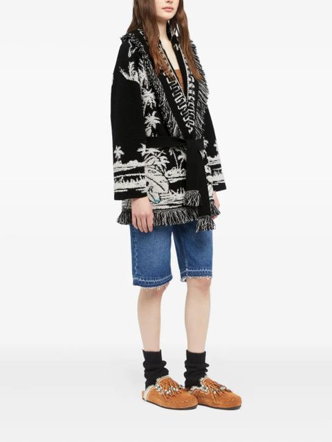 Alanui Palm Grove Tales fringe cardigan - Black - zdjęcie produktu nr 2