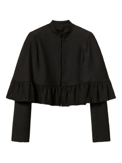 TWINSET ruffled cape jacket - Black - zdjęcie produktu nr 1