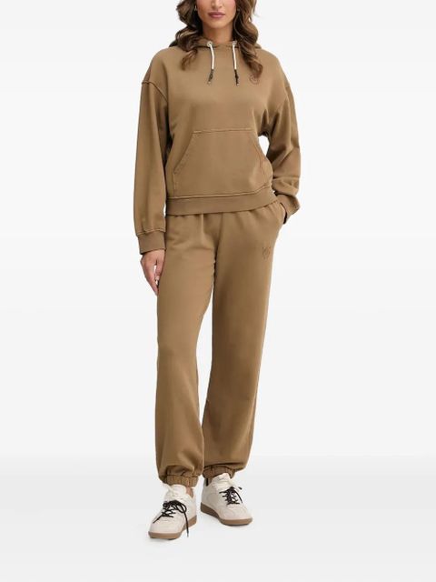 PINKO logo-embroidered hoodie - Brown